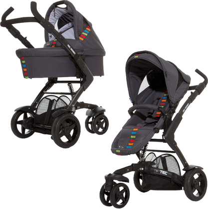ABC DESIGN Voziček 3-Tec 2v1 - Multicolor
