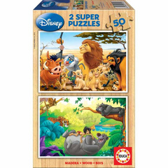 EDUCA Lesena sestavljanka, 2 x 50 kosov - Animal friends