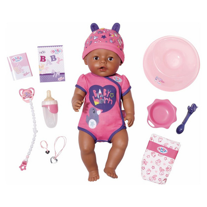 Zapf Baby Born Interaktivna punčka - rjavooka