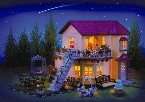 Velika hiša z lučjo Sylvanian Families - darilni set D