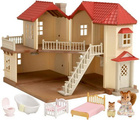 Velika hiša z lučjo Sylvanian Families - darilni set F