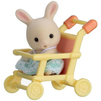 Dojenček v škatlici - zajček v vozičku Sylvanian Families