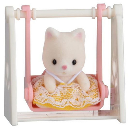 Dojenček v škatlici - svilena muca na gugalnici Sylvanian Families