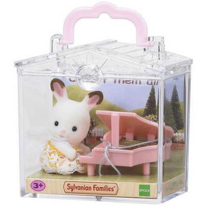 Dojenček v škatlici - čokoladni zajček s klavirjem Sylvanian Families