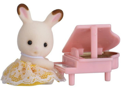 Dojenček v škatlici - čokoladni zajček s klavirjem Sylvanian Families
