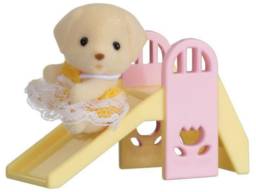 Dojenček v škatlici - labradorček na toboganu Sylvanian Families