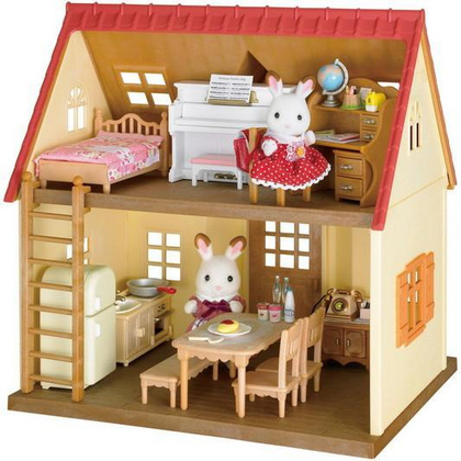 Oprema za udobno kočo + čokoladna zajčica Sylvanian Families