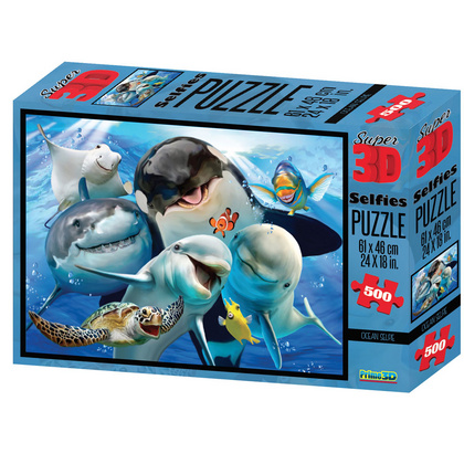 SESTAVLJANKA 3D - OCEAN 500 KOS 61x46cm SELFIE