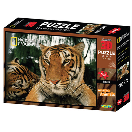 SESTAVLJANKA 3D - TIGER 500 KOS 61x46cm NAT.GEOGRAPHIC