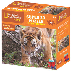 SESTAVLJANKA 3D - TIGER 48 KOS 31x23cm NAT.GEOG. KIDS