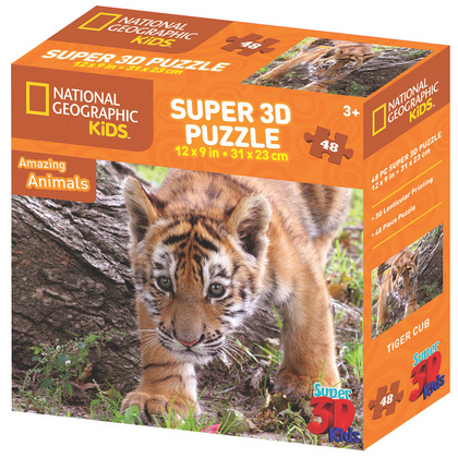 SESTAVLJANKA 3D - TIGER 48 KOS 31x23cm NAT.GEOG. KIDS