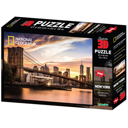 SESTAVLJANKA 3D - NEW YORK 500 KOS 61x46cm NAT.GEOGRAPHIC