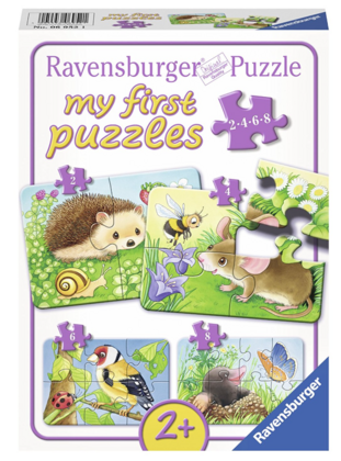Sestavljanka Moje prve puzzle, stanovalci na vrtu 2,4,6,8d