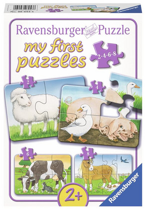 Sestavljanka Moje prve puzzle Domače živali 2,4,6,8d