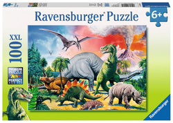 Sestavljanka Med dinozavri 100d