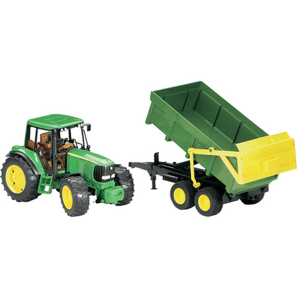 BRUDER Traktor John Deere s prikolico
