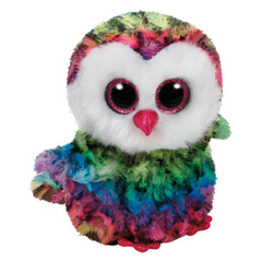 TY Beanie Boos OWEN - večbarvna sova TY 37221