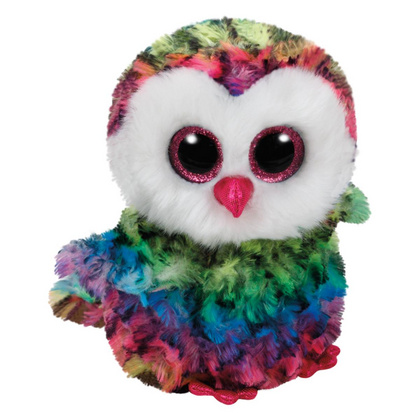 TY Beanie Boos OWEN - večbarvna sova TY 37221