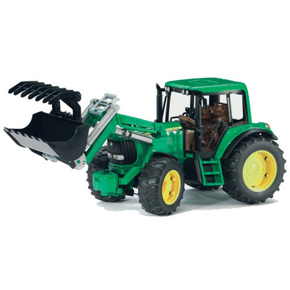 BRUDER Traktor John Deere z nakladalko